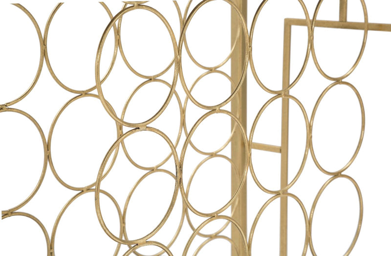 Consola Mauro Ferretti Bottle Holder Glam 76X30X75 cm, Auriu/Negru