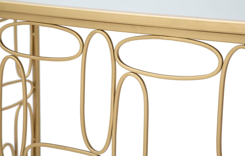 Consola Mauro Ferretti Bubbles  120X40X81 cm, Auriu/Argintiu