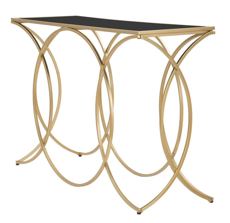 Consola Mauro Ferretti Infinity Small  120X40X79 cm, Auriu/Negru