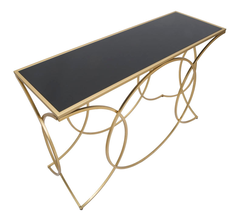 Consola Mauro Ferretti Infinity Small  120X40X79 cm, Auriu/Negru