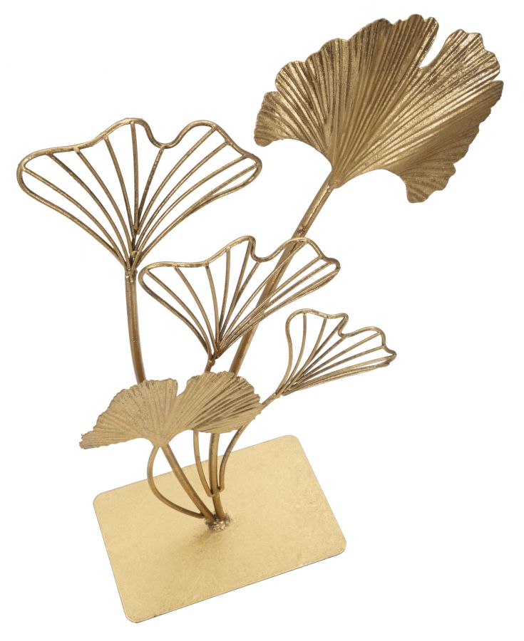 Decoratiune Mauro Ferretti Leaf  26X11,5X44,5  cm, Auriu