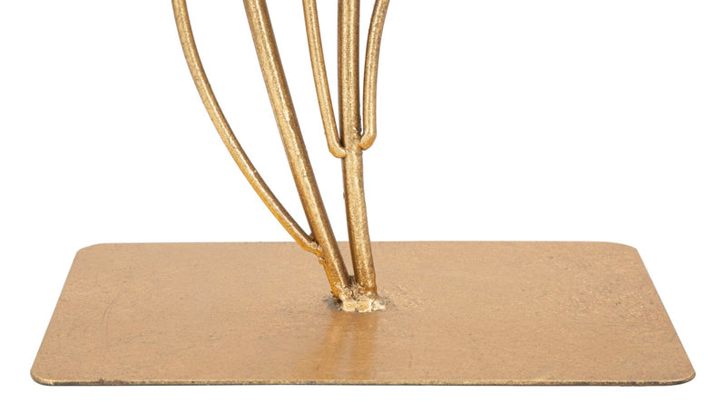 Decoratiune Mauro Ferretti Leaf  26X11,5X44,5  cm, Auriu
