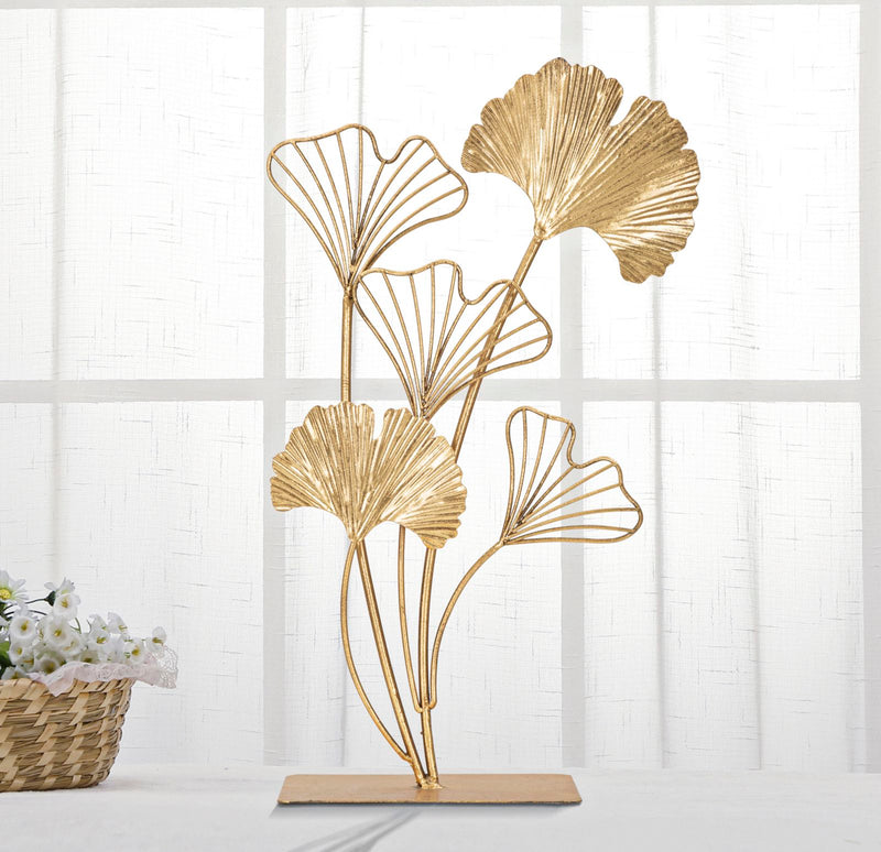Decoratiune Mauro Ferretti Leaf  26X11,5X44,5  cm, Auriu