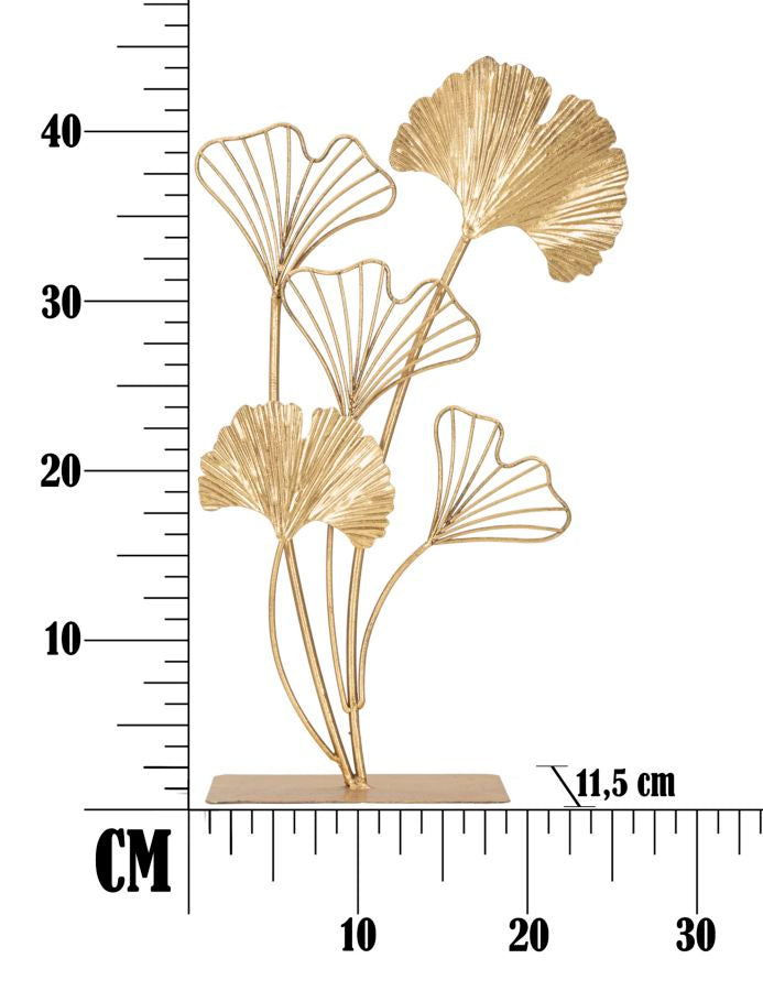 Decoratiune Mauro Ferretti Leaf  26X11,5X44,5  cm, Auriu