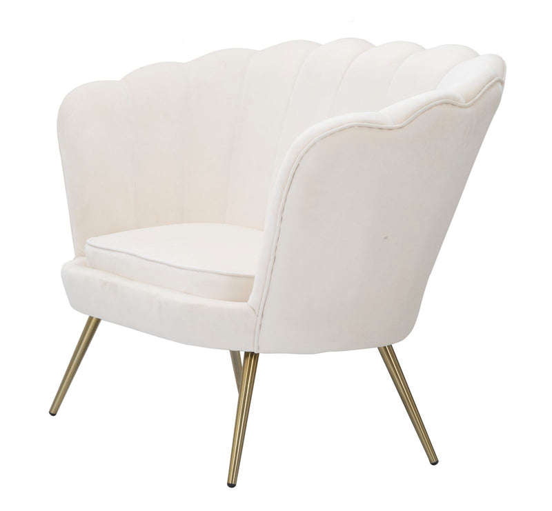 Canapea 2 Locuri Mauro Ferretti Vienna Crema  130X74X84 cm, Alb /Auriu
