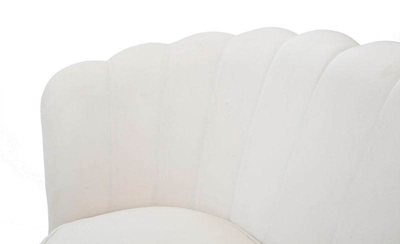 Canapea 2 Locuri Mauro Ferretti Vienna Crema  130X74X84 cm, Alb /Auriu