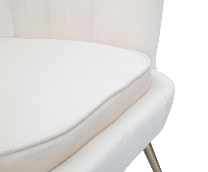 Canapea 2 Locuri Mauro Ferretti Vienna Crema  130X74X84 cm, Alb /Auriu
