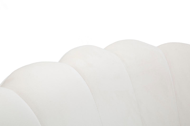 Canapea 2 Locuri Mauro Ferretti Vienna Crema  130X74X84 cm, Alb /Auriu