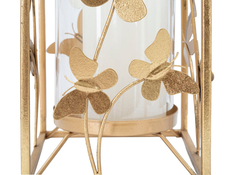 Suport Lumanare Mauro Ferretti Glam Butterfly  14X14X29  cm, Auriu