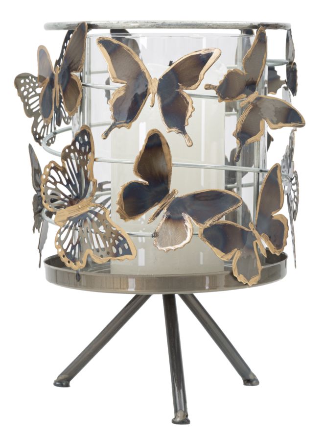 Suport Lumanare Mauro Ferretti Farfalle  15X23,3  cm, Multicolor