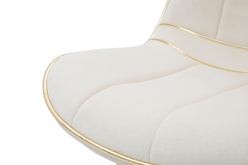 Set Scaune Mauro Ferretti Paris Crema/Gold, Set 2 Piese,  51X59X79 cm, Crem/Auriu