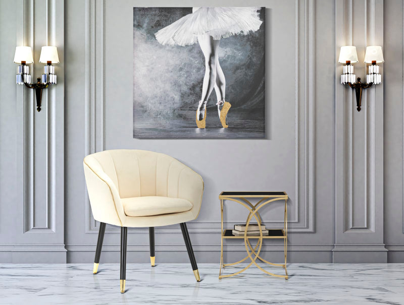 Fotoliu Mauro Ferreti Paris Crema/Gold  62X58X78 cm, Crem/Auriu