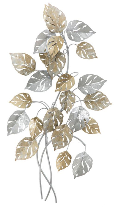 Decoratiune de Perete Mauro Ferretti Leaf  50X7,5X90,5 cm, Multicolor
