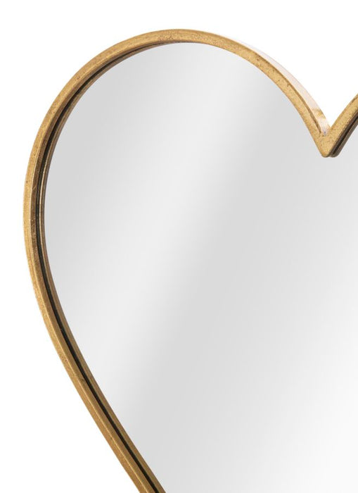 Oglinda decorativa Mauro Ferretti Glam Heart 55,5X2X54,5 cm, Auriu