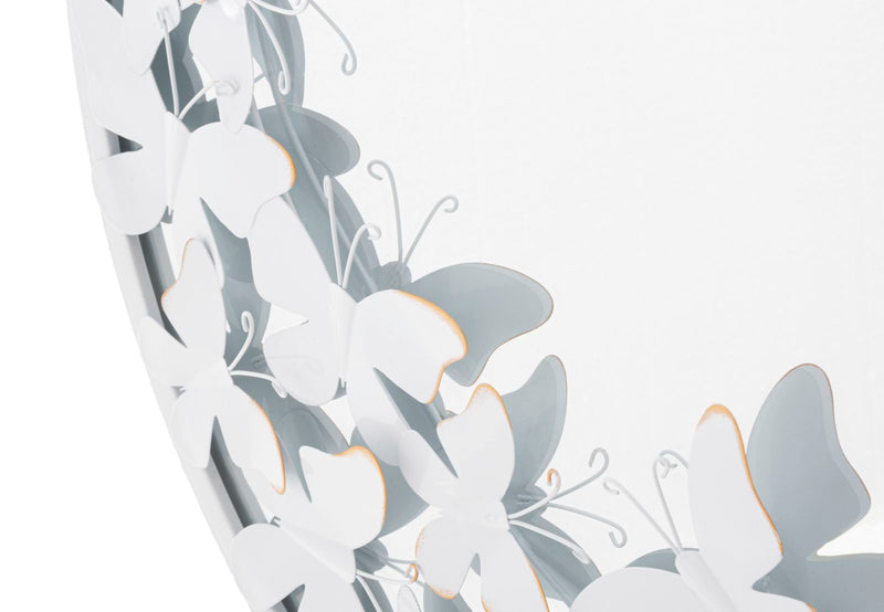 Oglinda decorativa Mauro Ferretti White Butterfly  62,5X2,3 cm, Alb / Auriu
