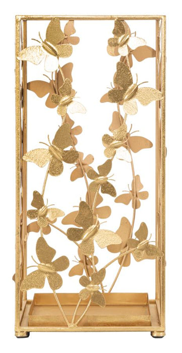 Suport Umbrele Mauro Ferretti Butterfly  22,5X22,5X48,5 cm, Auriu