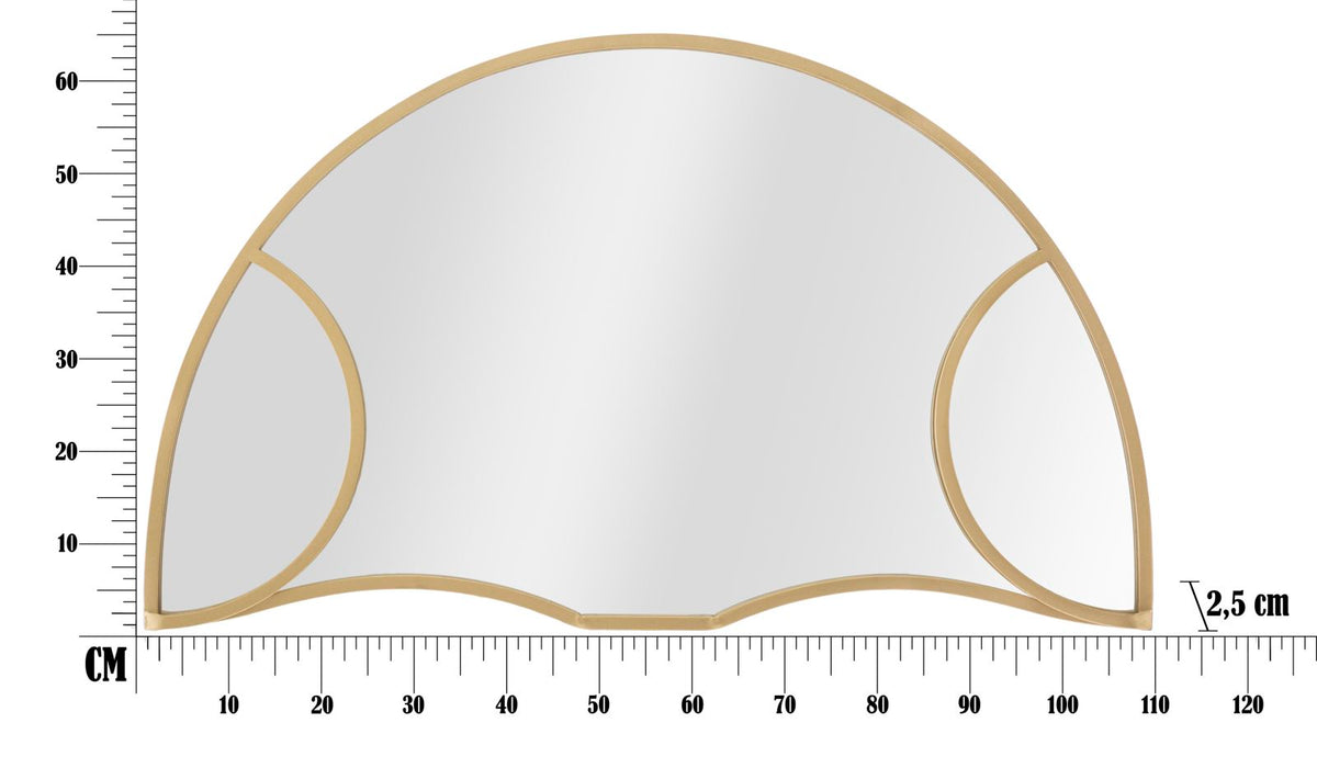 Oglinda decorativa Mauro Ferretti Sunshine 110X2,5X66 cm, Auriu