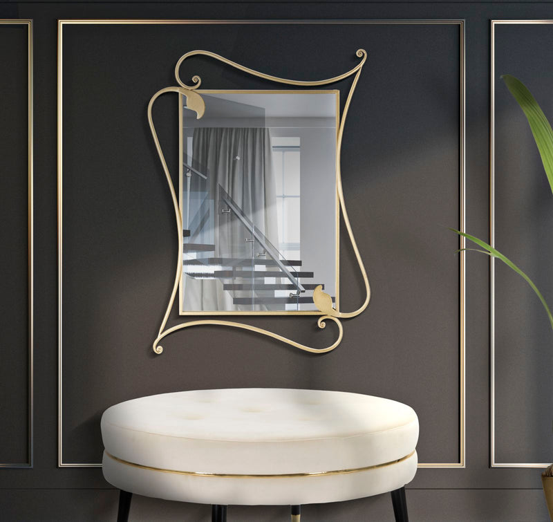Oglinda decorativa Mauro Ferretti Petal 80X4X110 cm, Auriu