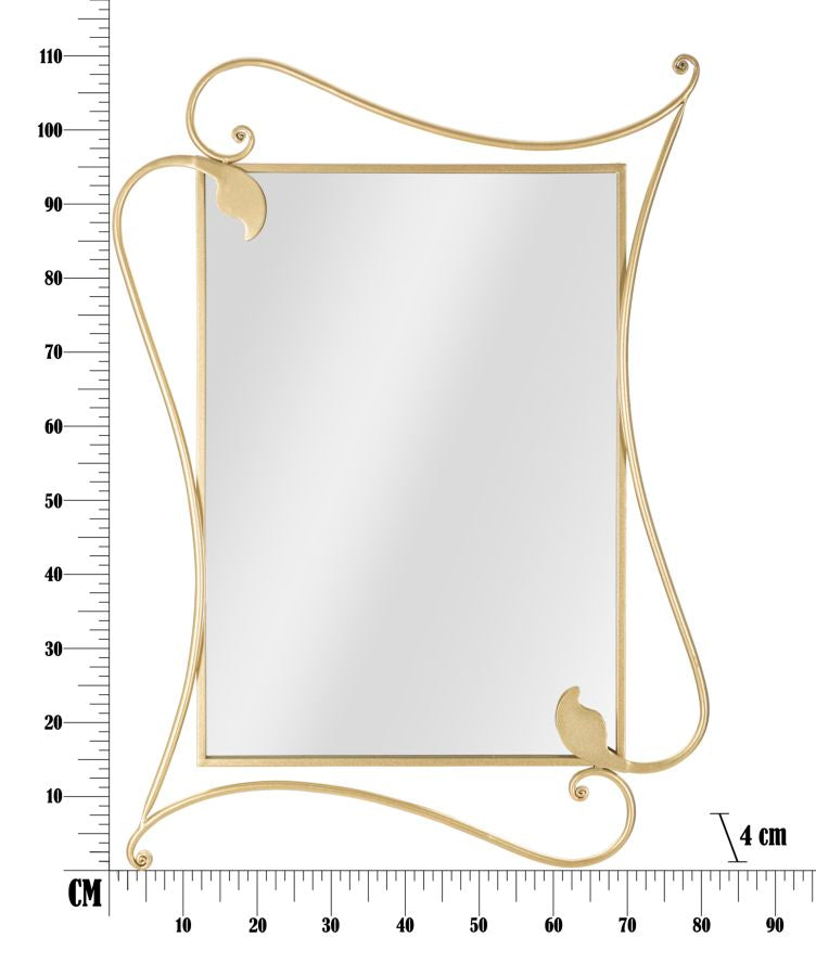 Oglinda decorativa Mauro Ferretti Petal 80X4X110 cm, Auriu