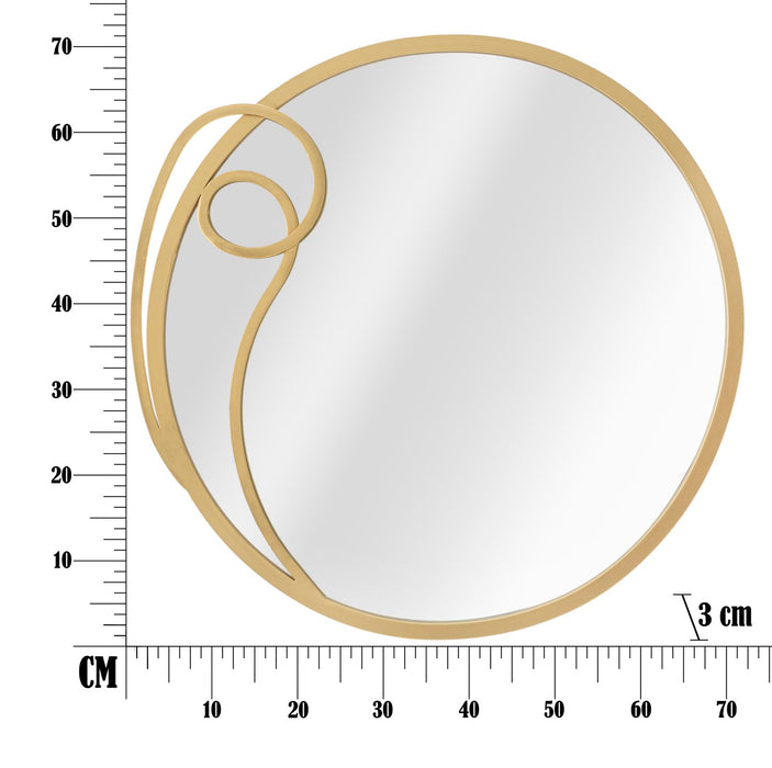 Oglinda decorativa Mauro Ferretti Warsaw  72X3X71 cm, Auriu