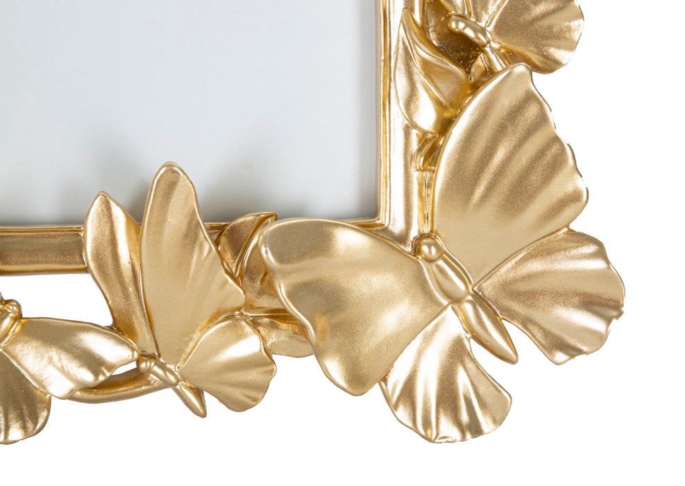 Rama Foto Mauro Ferretti Gold Butterflies  24,5X4X30,5cm, Dimensiunea Interioara 15X20  cm, Auriu
