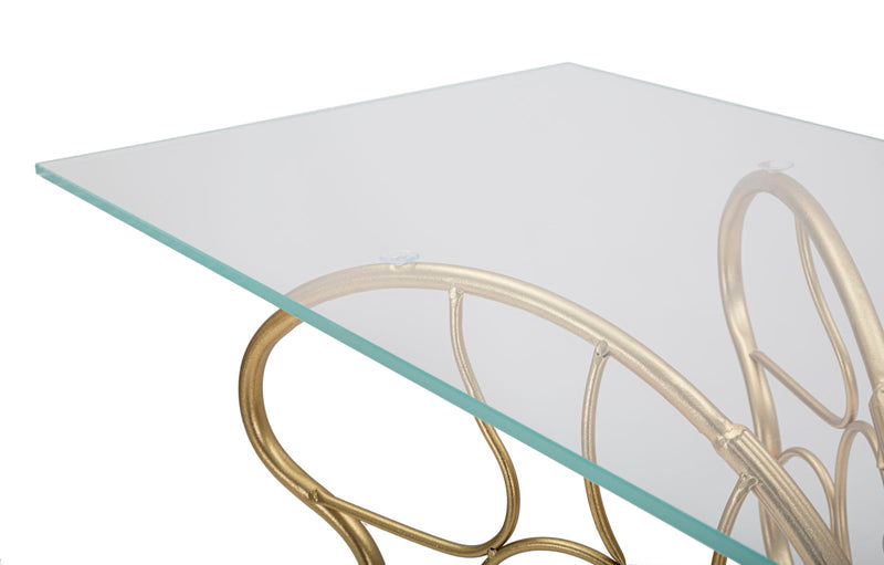 Consola Mauro Ferretti Butterfly  110X40X76 cm, Auriu