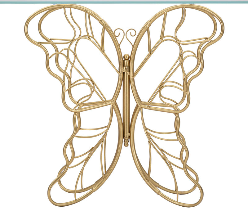 Consola Mauro Ferretti Butterfly  110X40X76 cm, Auriu