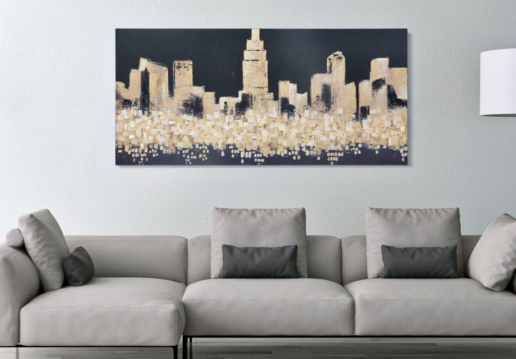 Tablou Mauro Ferretti Golden City  150X3,8X70 cm, Multicolor