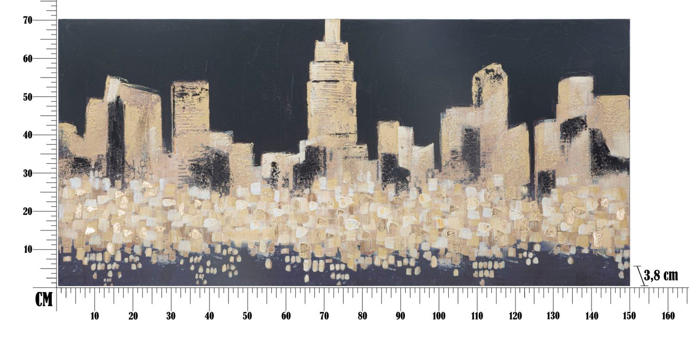 Tablou Mauro Ferretti Golden City  150X3,8X70 cm, Multicolor