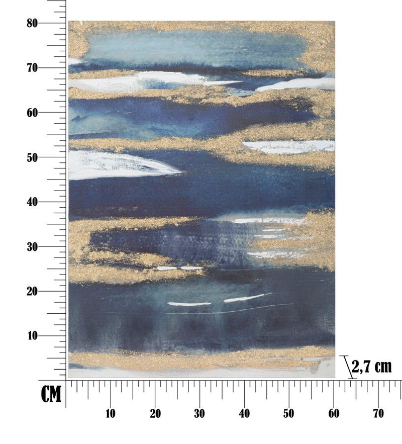 Tablou Mauro Ferretti Dark Blue  60X2,7X80 cm, Multicolor
