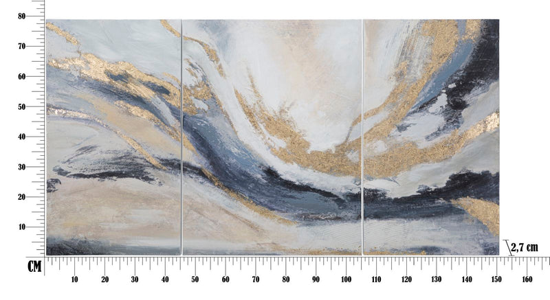 Set Tablouri Mauro Ferretti Gaspons, Set 3 Piese, 45X2, 7X80-60X2, 7X80 cm, Multicolor