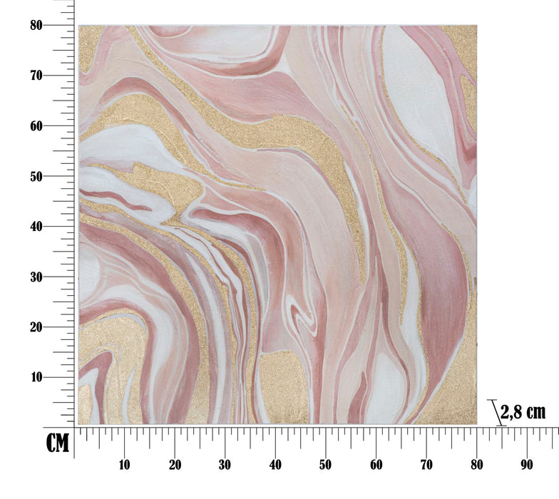 Tablou Mauro Ferretti Pinkly  80X2,8X80 cm, Multicolor