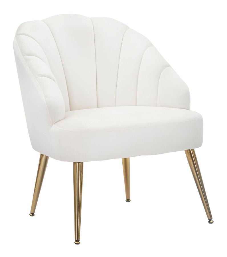 Fotoliu Mauro Ferreti Shell Crema  65X69X84  cm, Crem/Auriu