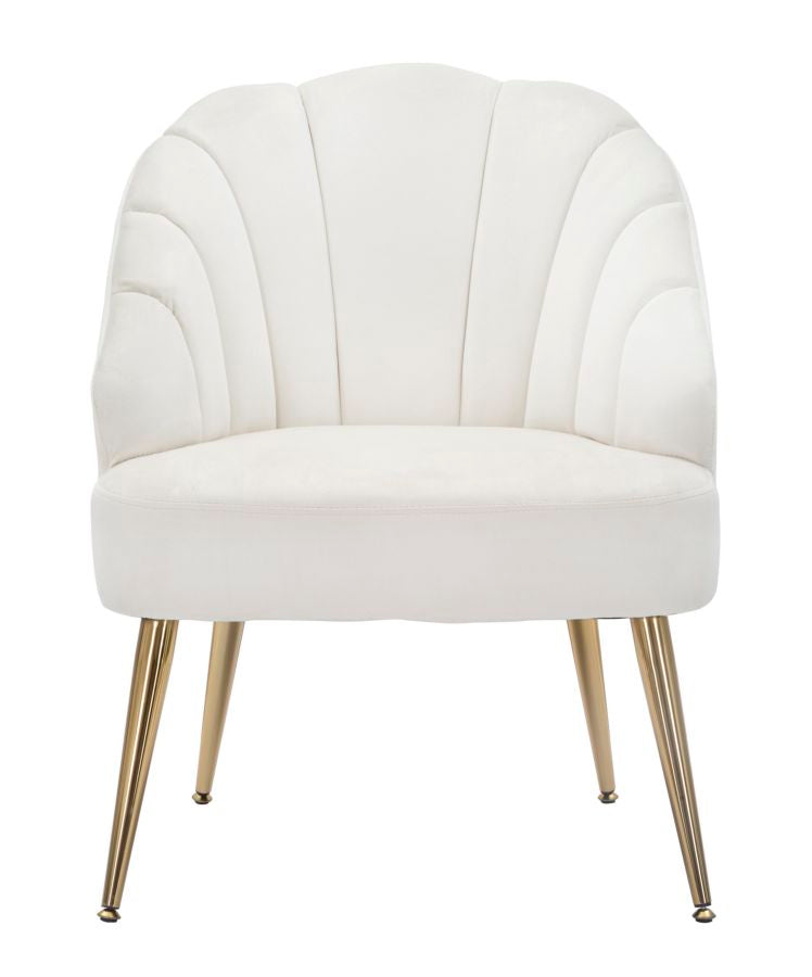 Fotoliu Mauro Ferreti Shell Crema  65X69X84  cm, Crem/Auriu