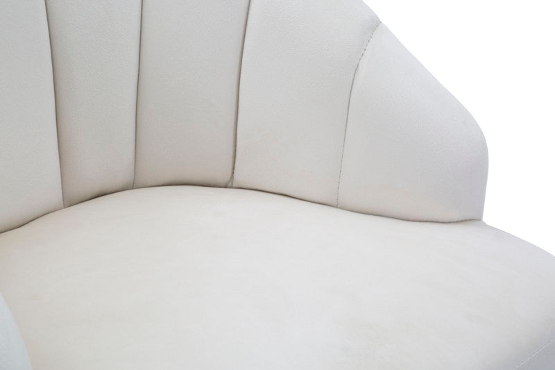 Fotoliu Mauro Ferreti Shell Crema  65X69X84  cm, Crem/Auriu