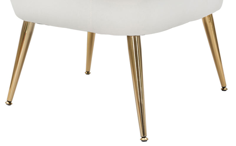 Fotoliu Mauro Ferreti Shell Crema  65X69X84  cm, Crem/Auriu