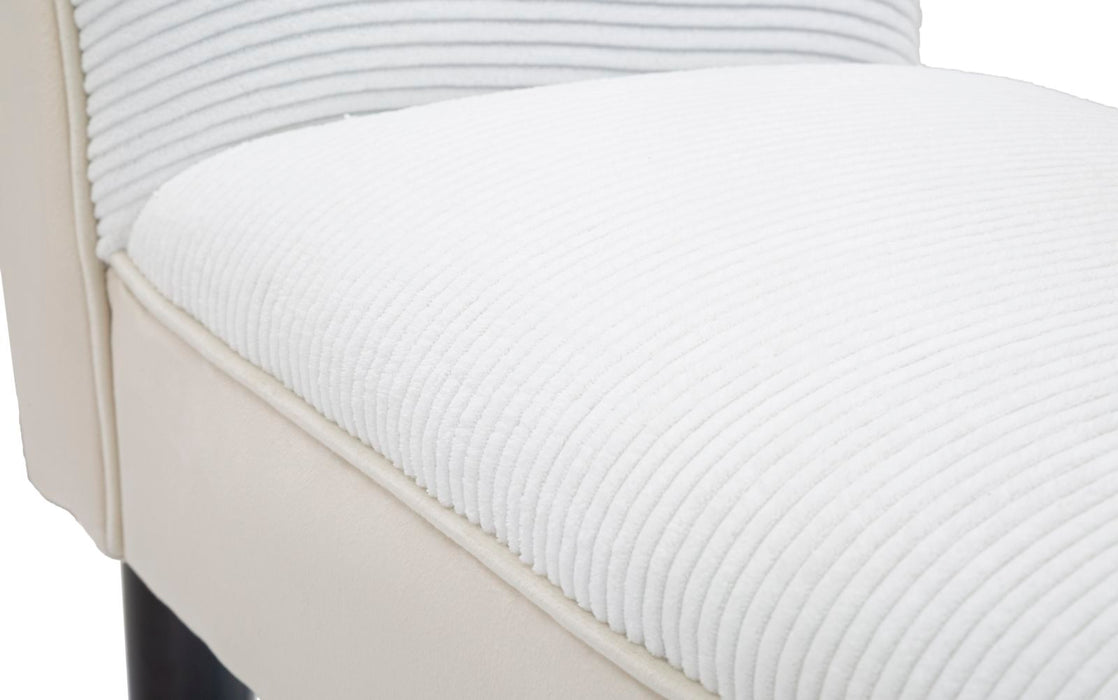 Bancheta Mauro Ferretti Velvet Crema  102X31X51  cm, Crem/Negru