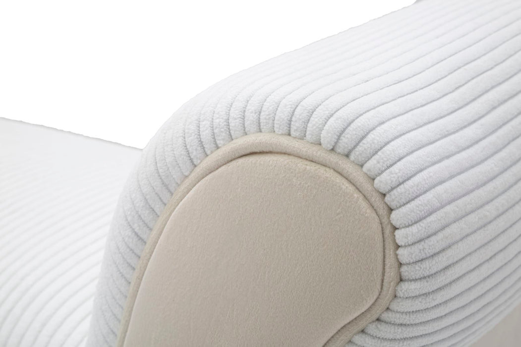 Bancheta Mauro Ferretti Velvet Crema  102X31X51  cm, Crem/Negru