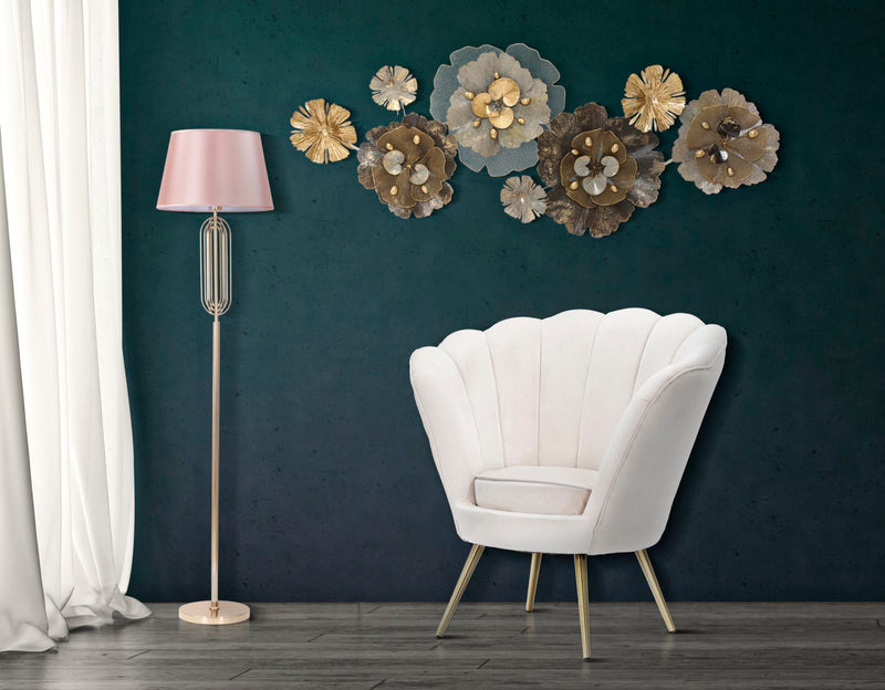 Lampadar Mauro Ferretti Ovy  Ø 40X168,5 cm, Auriu/Roz