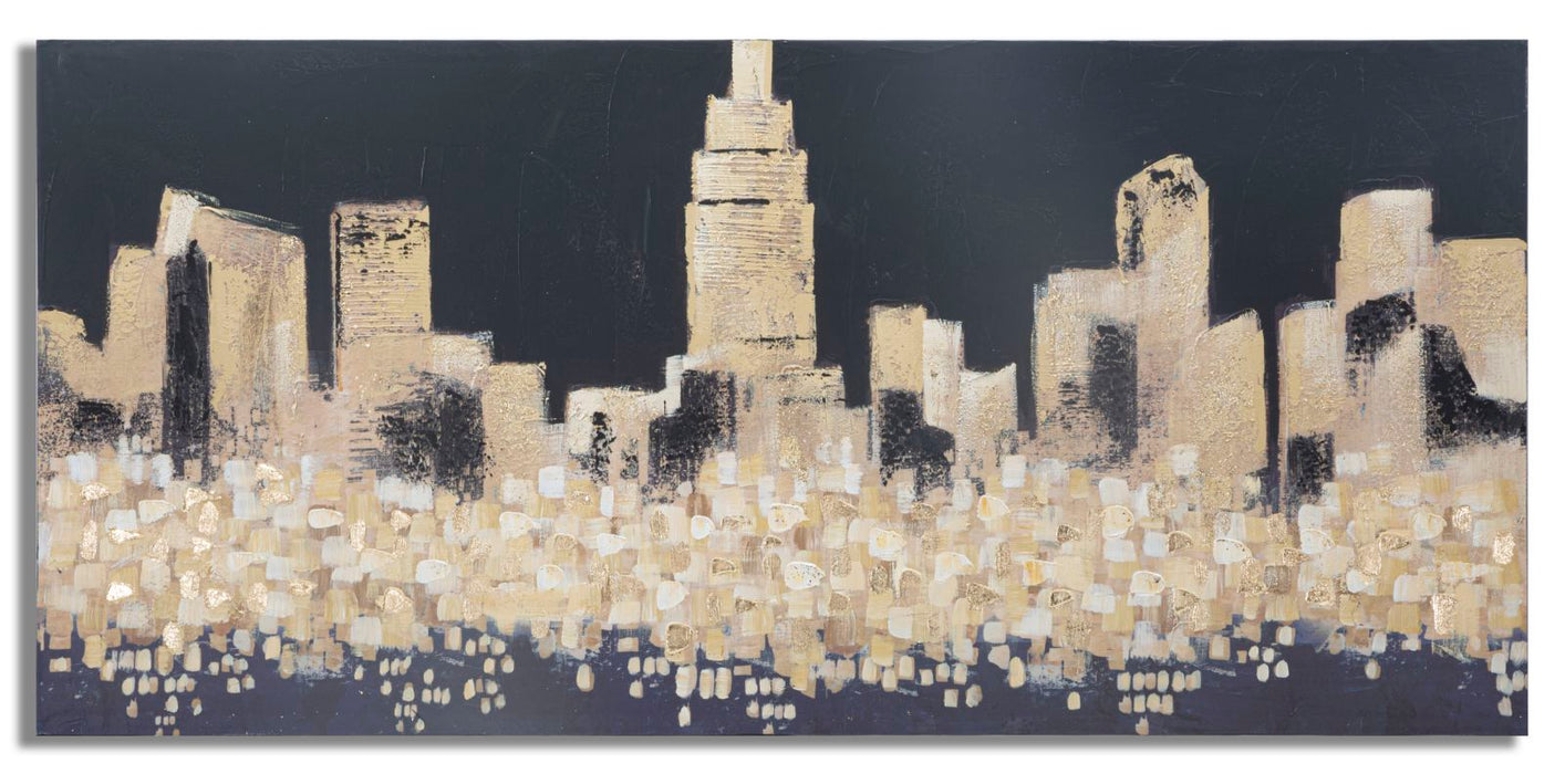 Tablou Mauro Ferretti Golden City  150X3,8X70 cm, Multicolor