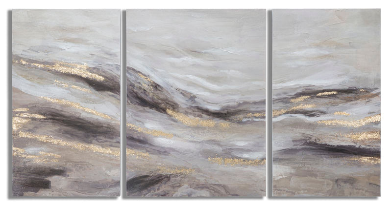 Set Tablouri Mauro Ferretti Monty, Set 3 Piese, 45X2, 7X80-60X2, 7X80 cm, Multicolor