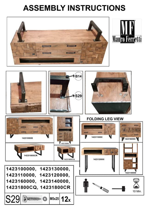 Masuta Cafea Mauro Ferretti Square Mumbai  60X60X43, Lemn de salcam nilotic, cm, Maro/Negru