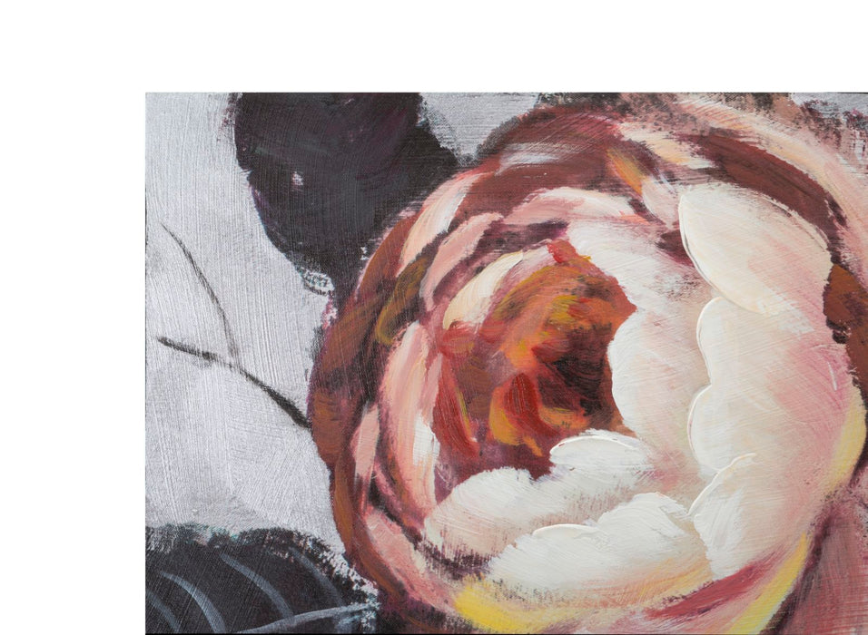 Tablou decorativ Pictat Manual Mauro Ferretti White/Red Flower Lightback,
150X3,8X76 cm, Multicolor