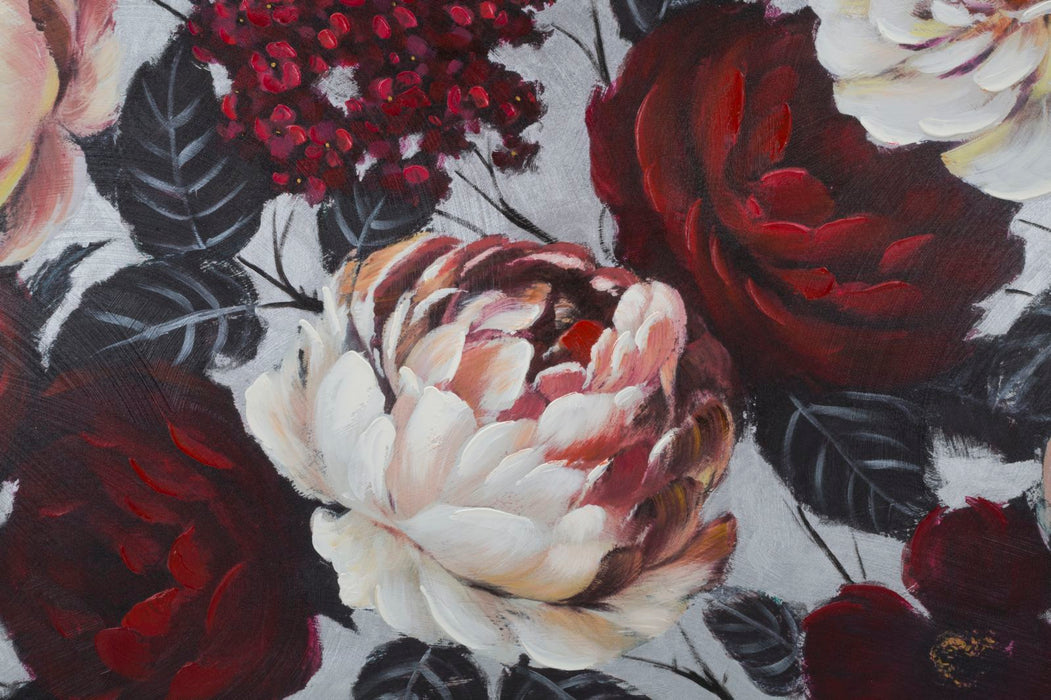 Tablou decorativ Pictat Manual Mauro Ferretti White/Red Flower Lightback,
150X3,8X76 cm, Multicolor