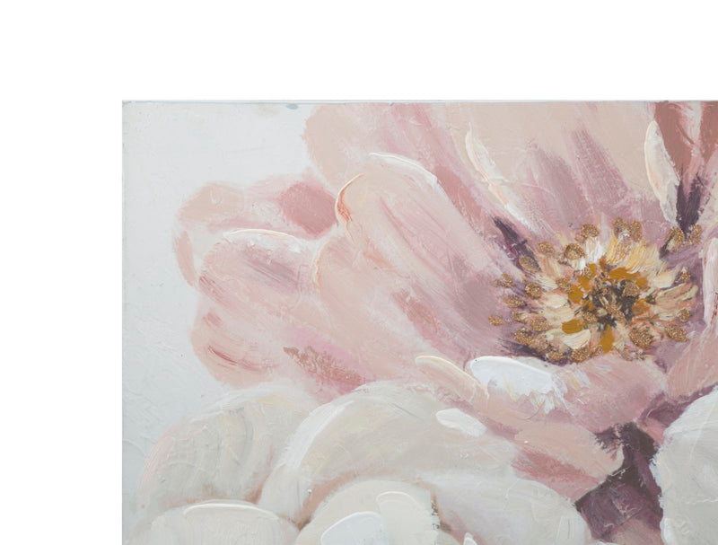 Tablou decorativ Pictat Manual Mauro Ferretti Soft Flower 100X3,7X80 cm, Multicolor