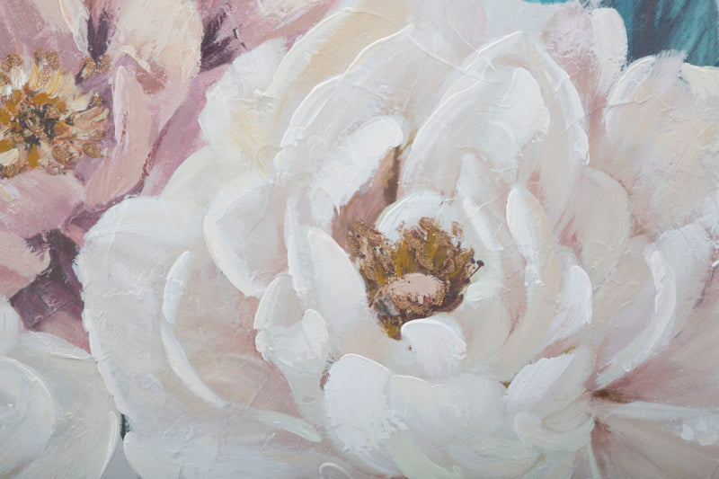 Tablou decorativ Pictat Manual Mauro Ferretti Soft Flower 100X3,7X80 cm, Multicolor