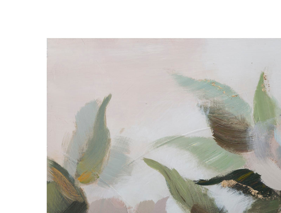 Tablou decorativ Pictat Manual Mauro Ferretti Flower&Leaf, 100X3,7X80 cm, Multicolor