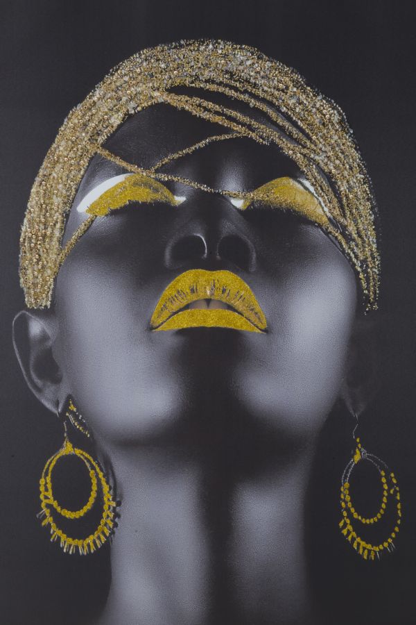 Tablou decorativ Mauro Ferretti Massai Lady, Canvas, 80X3,8X120 cm, Multicolor
