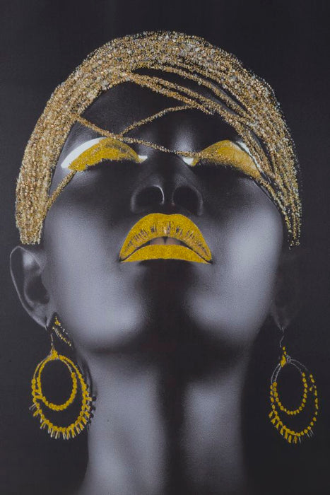 Tablou decorativ Mauro Ferretti Massai Lady, Canvas, 80X3,8X120 cm, Multicolor