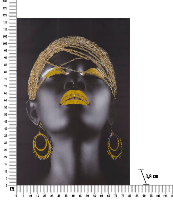 Tablou decorativ Mauro Ferretti Massai Lady, Canvas, 80X3,8X120 cm, Multicolor